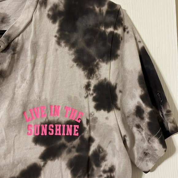 PINK Victorias Secret Oversized Grey Tie Dye T-shirt - Picture 3 of 8
